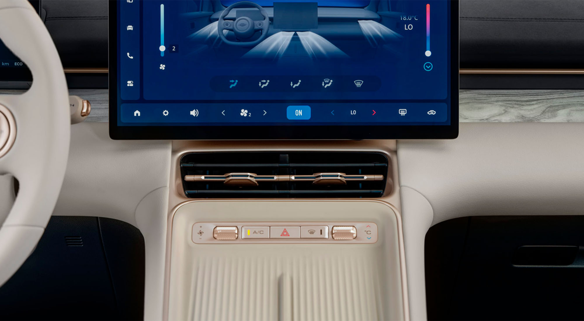 Captiva Híbrida Beige, tapicería en ecocuero