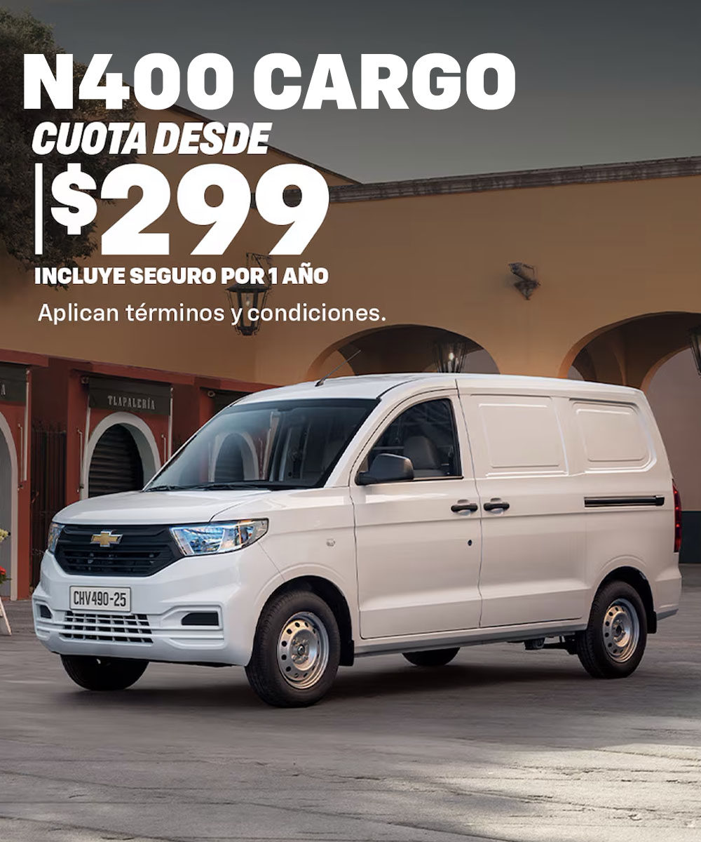 Chevrolet N400 Cargo, furgón versátil y eficiente, perfecto para negocios y transporte de mercancías.