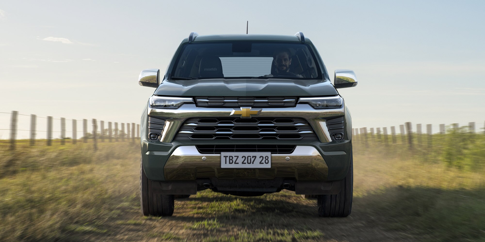 Chevrolet trailblazer de frente, imponente